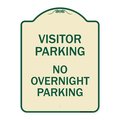 Signmission Visitor Parking No Overnight Parking Heavy-Gauge Aluminum Sign, 24" x 18", TG-1824-22731 A-DES-TG-1824-22731